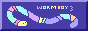 A button reading 'Wormboy3' in a pixel font. A colorful worm is next to it.